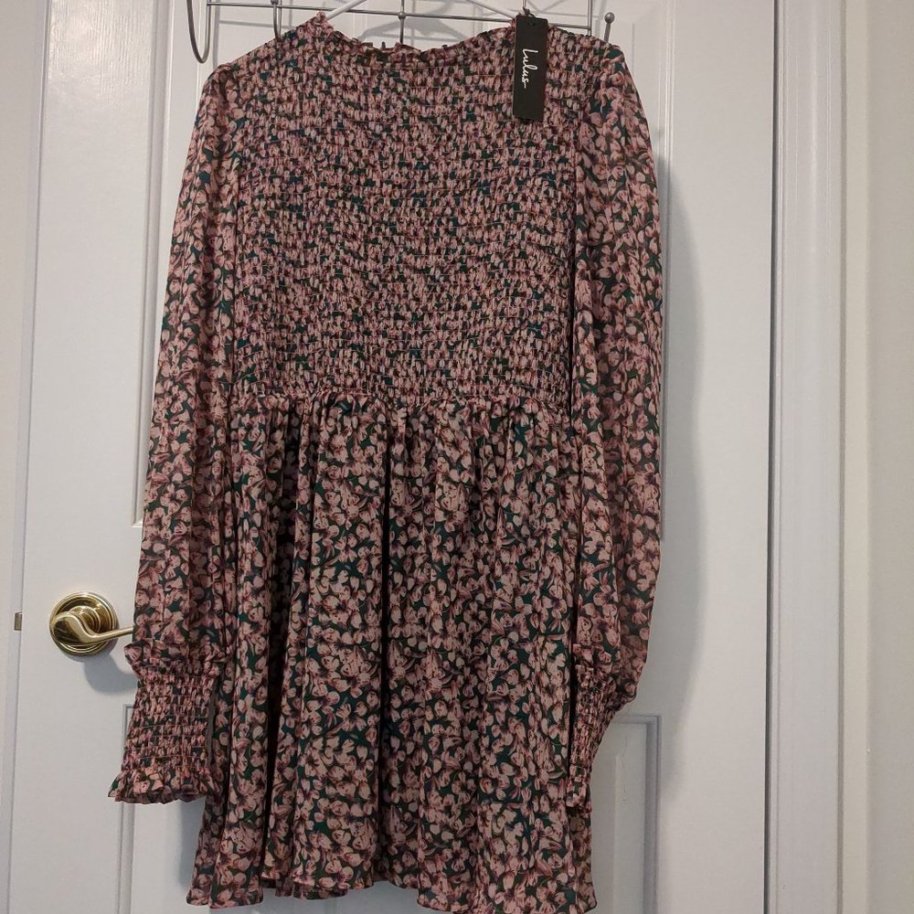 NWT Lulus Floral Mini Dress Large